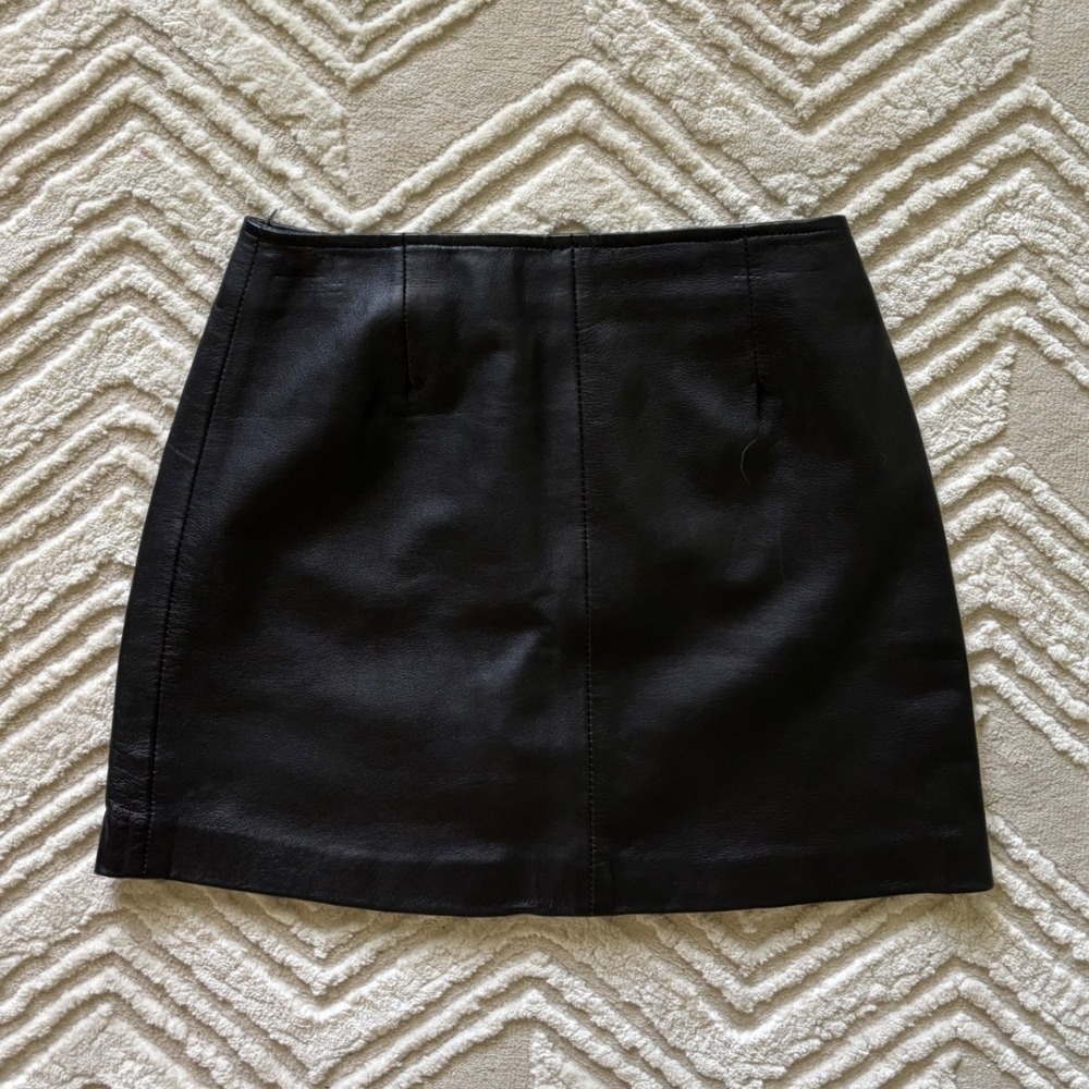 Vintage Betsey Johnson Genuine‎ Leather Mini Skirt